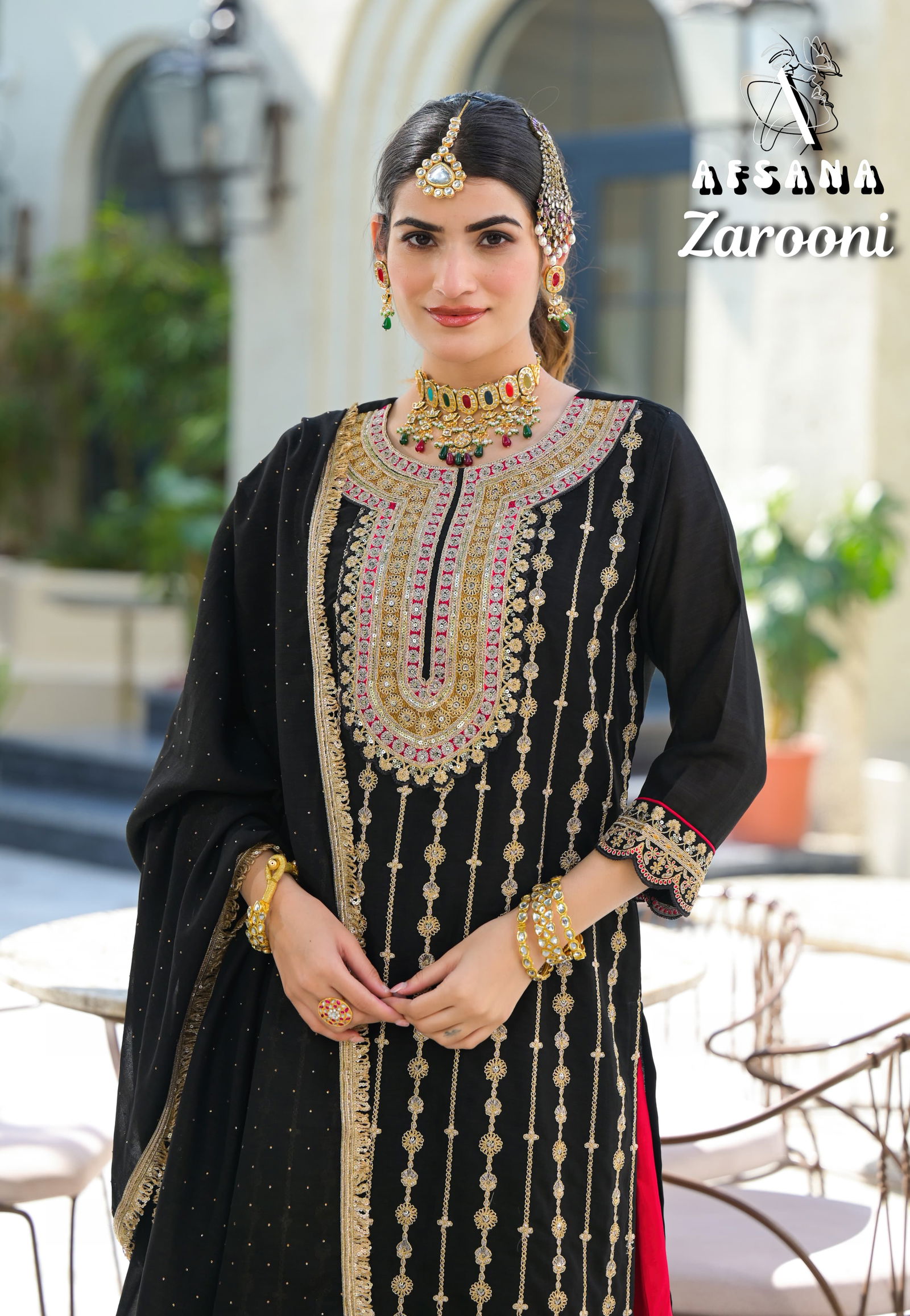 Zarooni By Afsana Blooming Vichitra Embroidery Readymade Suits Orders In India